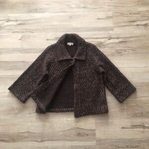 Northern Reflections Wool Blend Dark Brown Teddy Jacket
